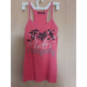 Fox Women's Coral Sports Tank Top With Built In Sports Bra - Size Medium